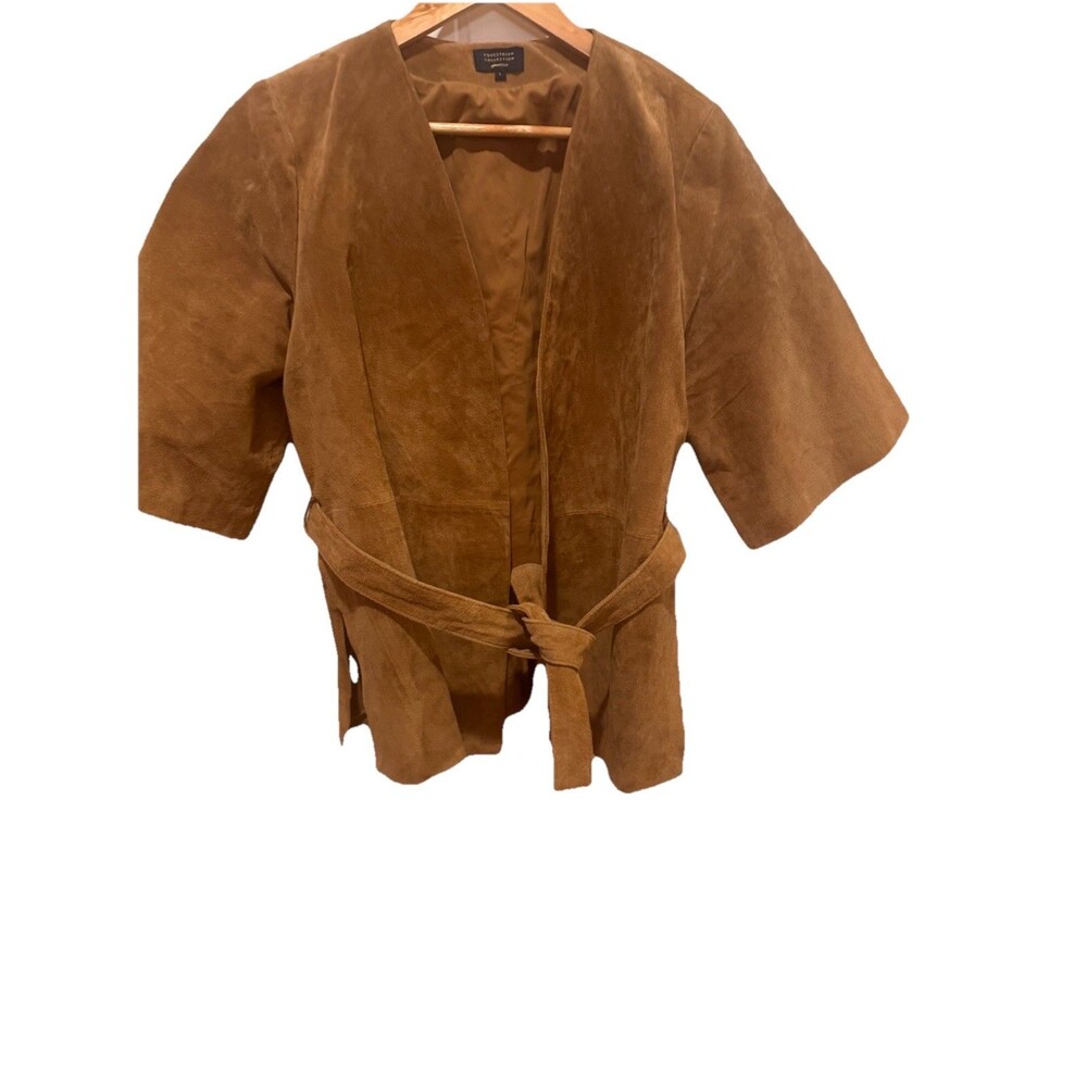 Gina Tricot WOMENS TAN LEATHER SUEDE Sz L